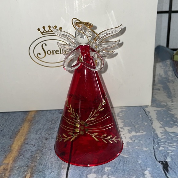 Vintage Sorelle Christmas Ornaments -  Set 3 pcs Red and Gold - Picture 5 of 12